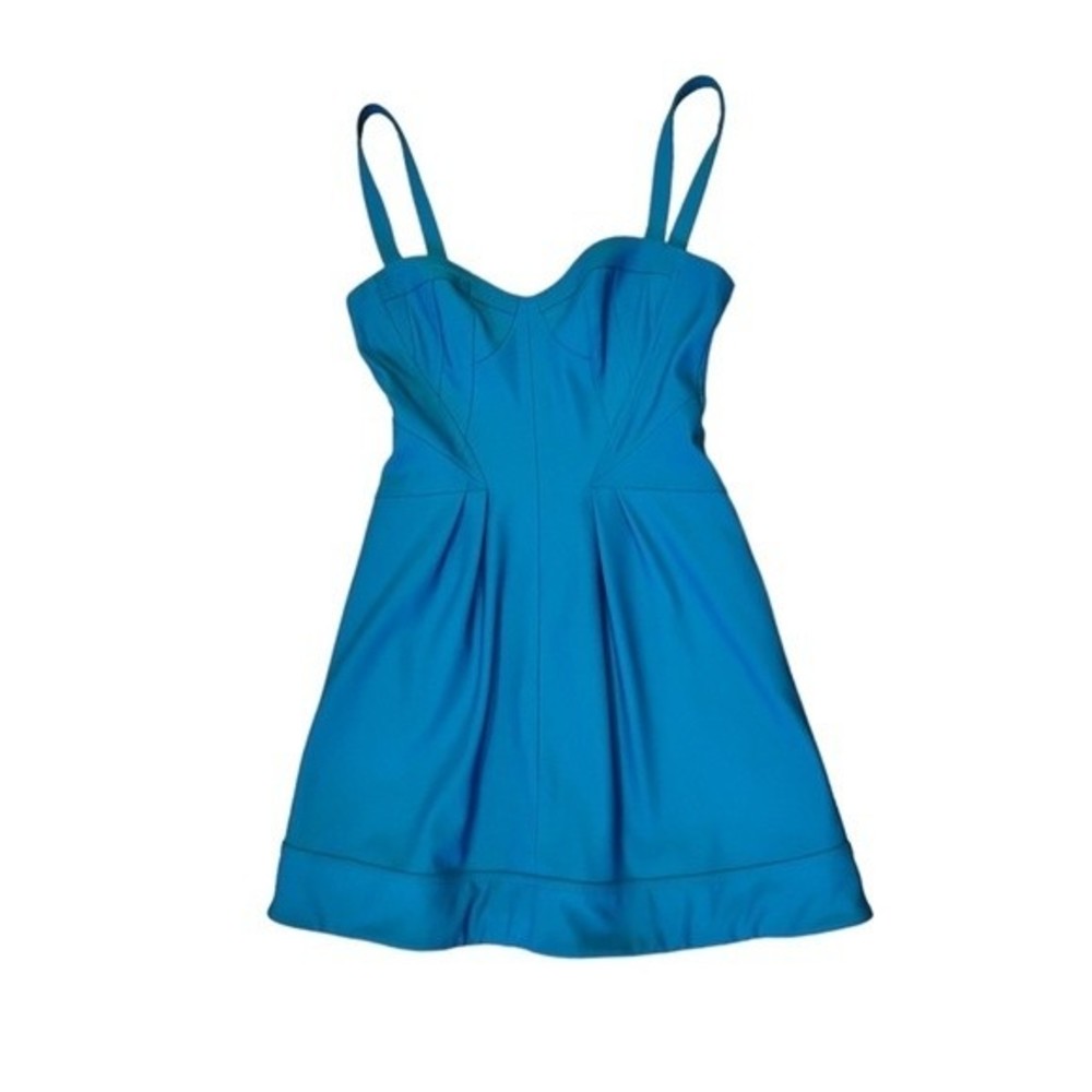 Z Spoke Zac Posen Turquoise Suiting Dress Size 8 - Picture 2 of 11